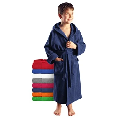 Image of Arus Child’s Bathrobe, 140, Marin Blue