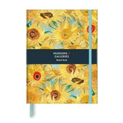 Image of Museums &amp; Galleries Blank Sketchbook Vase with Twelve Sunflowers by Vincent Van Gogh 124 Pages