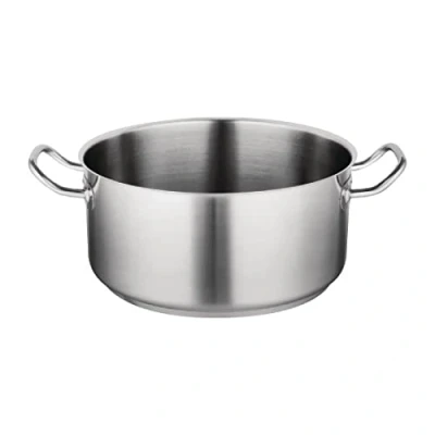 Image of Vogue Casserole Pan 28 cm/7.5 Litre, Stainless Steel, Induction Compatible Pan, Suitable for all Cooking Surfaces, Lid: M951 (Sold Separately), T177