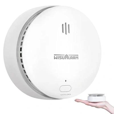 Image of Smoke Alarms for Home, 10 Year Battery, Alarm, Fire Alarm with Test/Silence Button, Detector Certificated by TUV Conforms to EN14604 Standard