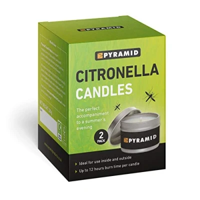 Image of Pyramid Citronella Candles 2 in Screw Top Tins
