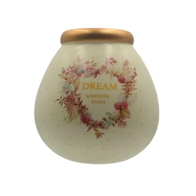 Image of Pot of Dreams Ceramic Money Pot, Cream, one Size