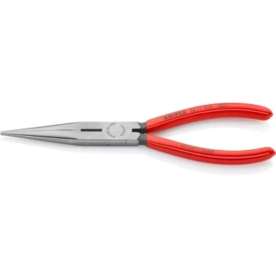 Image of Knipex Snipe Nose Side Cutting Pliers (Stork Beak Pliers) chrome plated, plastic coated 200 mm 26 13