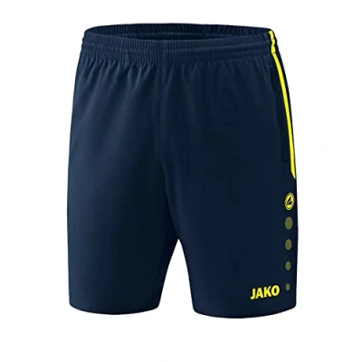 Image of Jako Men&#039;s Competition 2.0 Shorts, Multicolored (Navy / Neon Yellow), S EU, XS UK