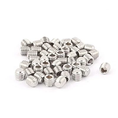 Image of Sourcingmap Stainless Steel M5 x 5mm Hex Socket Grub Screws Nuts Fasteners 50pcs