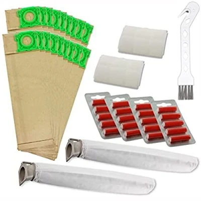 Image of SPARES2GO Bag &amp; Filter Service Kit compatible with Sebo X Series C Vacuum Cleaner (20 Bags, 4 Filters + 20 Fresheners)