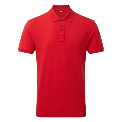 Image of Asquith &amp; Fox Mens Infinity Stretch Polo Shirt (Cherry Red) Multicolour Size 2XL