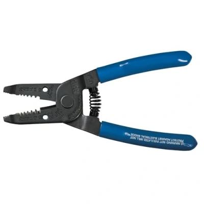 Image of Klein Tools 1011 Multi Purpose Wire Stripper and Cutter for 10 20 AWG Solid 12 22 Stranded Blue
