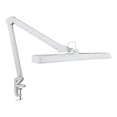 Image of Neatfi (New Model) XL 2,500 Lumens LED Task Lamp with Clamp, UK Plug, Eye Caring Lamp, 30W Super Bright Desk Lamp,162 Pcs SMD LED, 56CM Wide Table Clamp Light (CCT, White)