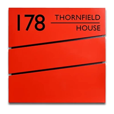 Image of Steel Postbox Letterbox Personalised The Statement Signal Red