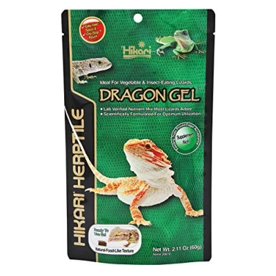 Image of Hikari Herptile Dragon Gel Reptile Food Complete Diet for Insect &amp; Vegetable Eating Lizards, Live Feed Replacement Bearded Dragons, Ocellated Lizards Water Dragons