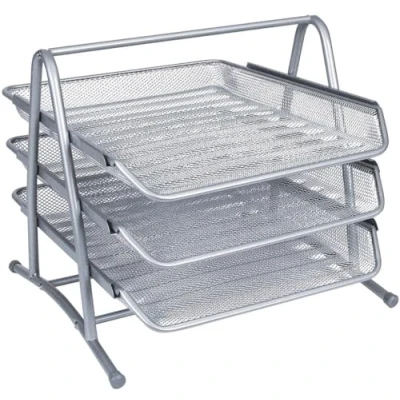 Image of Q Connect 3 Tier Letter Tray Silver