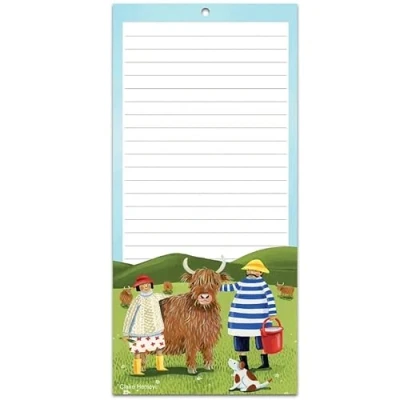 Image of Emma Ball for Clare Henley Magnetic Slim Notepad Feeding The Coos