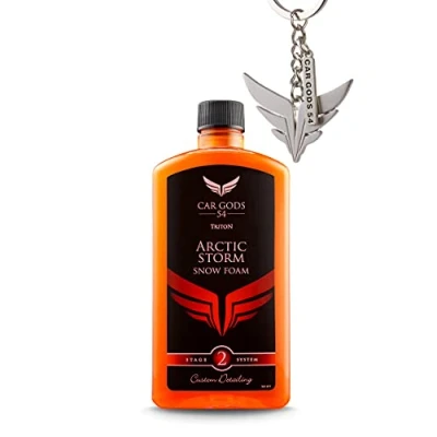 Image of Car Gods Arctic Storm Snow Foam Shampoo Orange Scent 500ml &amp; free keyring