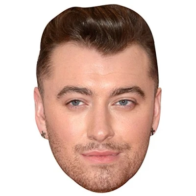 Image of FoxyPrinting SAM SMITH JB Music Star Fancy Dress Cardboard Celebrity Party Face Mask