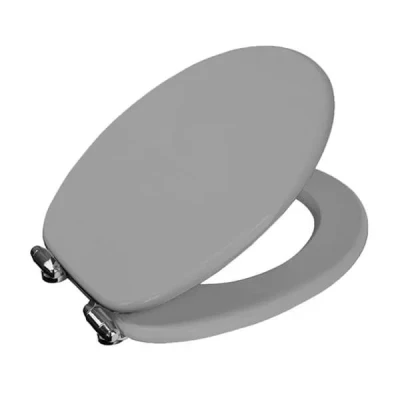Image of Showerdrape Norfolk Soft Close Grey/Chrome Toilet Seat