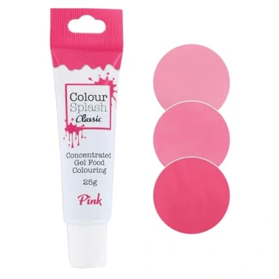 Image of Colour Splash Food Colouring Gel Pink Highly Concentrated Gels, Easy To Use Squeezy Tubes, Edible Ingredients, Transform Plain Cakes Into Bright, Eye Catching Creations 25g