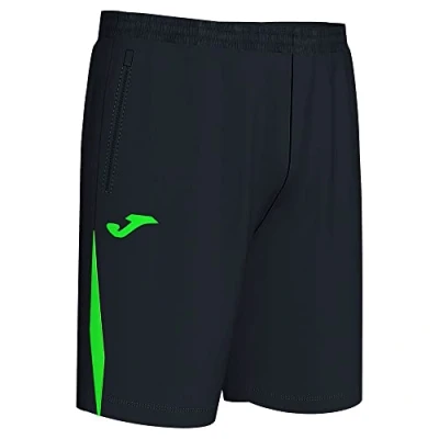 Image of Joma Men&#039;s Bermuda Man Championship VII Shorts, Black/neon Green, M