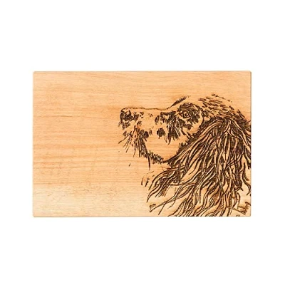 Image of The Just Slate Company Spaniel 30cm Oak Serving Board