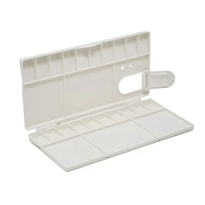 Image of Studio 22 Folding Artists Paint Mixing Palette with 25 Wells &amp; Thumb Hole, 21cm