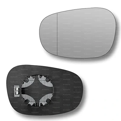 Image of Less4spares Replacement Wing Mirror Glass Left Compatible with BMW 1 Series 2009 2013 CLIP ON Passnager Near Side N/S Heated Blind Spot