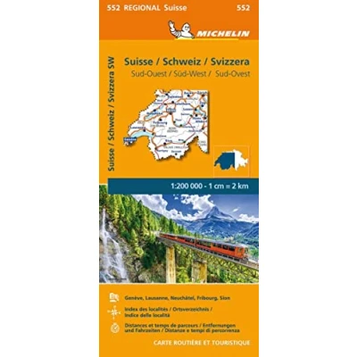 Image of Suisse Sud Ouest Michelin Regional Map 552: Maps (Michelin Maps)