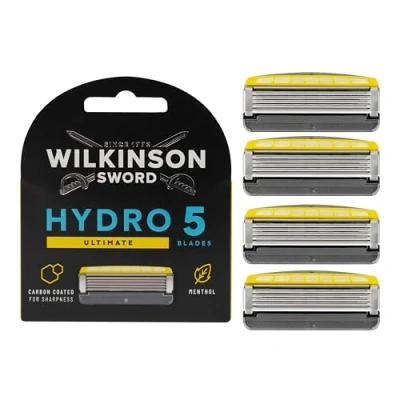 Image of Wilkinson Sword Hydro 5 Skin Protection Advanced 4 Blade Razor Blades Refills with Menthol Enriched Lubricant Band