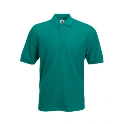 Image of Fruit Of The Loom Men&#039;s SS033M Short Sleeve Polo Shirt, Green (Emerald), Large