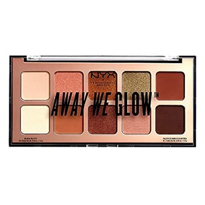 Image of NYX Professional Makeup Away We Glow Shadow Palette Hooked On Glw, 0.095 kg