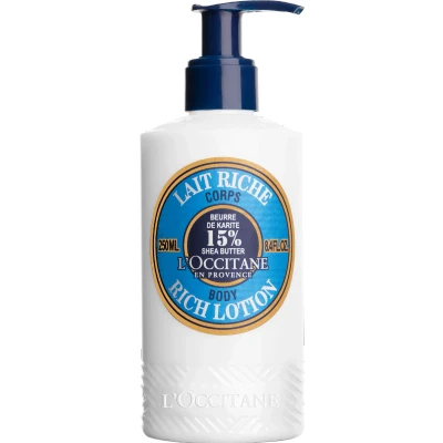 Image of L&#039;OCCITANE Shea Rich Body Lotion 250 ml 48 hour Hydration Enriched with Butter 99% Readily Biodegradable Luxury &amp; Clean Beauty Care for All Skin Types