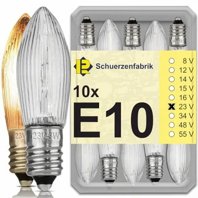 Image of 10 x Tapered Candle Replacement Light Chain, 23V 23.00volts