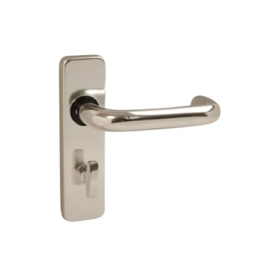 Image of VIBE Round Bar Lever Bathroom on Satin Anodised Aluminium Door Handle for Internal Doors