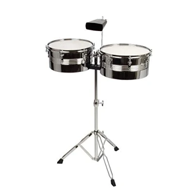 Image of XDrum Timbales SET 13&quot; 14&quot; including cowbell