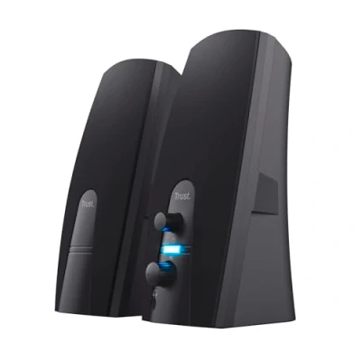 Image of Trust Almo 2.0 PC Speaker Set, 10 W Peak Power, USB Powered Sound System, 3.5 mm Audio Connection, Speakers with Clear for Computer, Laptop, Mac Black [Amazon Exclusive]