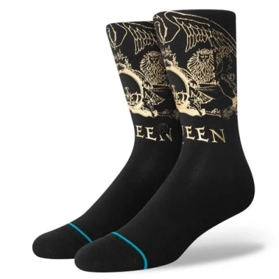 Image of Stance Golden Crew Socks Queen Music Black Calf Medium