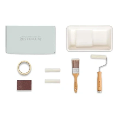 Image of Rust Oleum Ready to Roll Eco Paint Kit (Small) Bathroom Tile Satin Delicate Greys