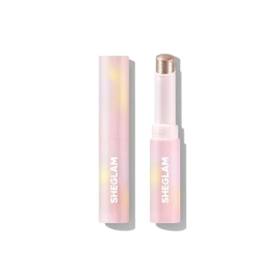 Image of SHEGLAM Crystal Jelly Glaze Eye Shadow Stick Eyeliner Brightener Pencil with Brush Easy to Blend Long Lasting Shimmer Starlit Silver