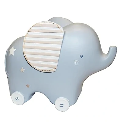 Image of Blue Elephant Money Box Bank Polyresin Boxed New Baby Gift 7737