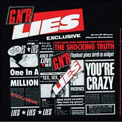 Image of Guns N Roses Coaster Lies album Official 9.5cm x Cork single drink One Size