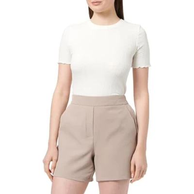 Image of PIECES Women&#039;s PCBOZZY HW Shorts NOOS BC, Silver Mink, S