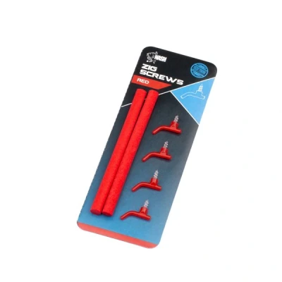 Image of Nash Zig Screw Kit Small Red (4 pieces) Artificial bait