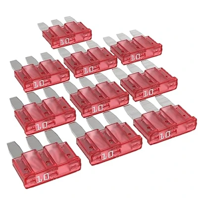 Image of AUPROTEC Micro 3 Car Fuses, MikrOTO III 5 A 15 Plug In Blade Selection: 10 A, Red, Pack of