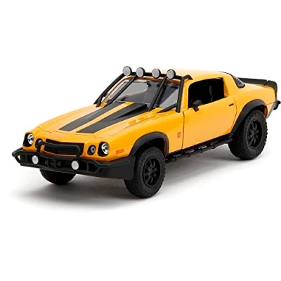 Image of Transformers Rise of The Beast 1:24 1977 Chevy Camaro Bumblebee &amp; Badge Die Cast Car, Toys for Kids and Adults