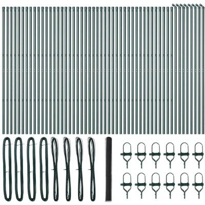 Image of vidaXL Hexagon Fence Grey 1.6x100 m Steel