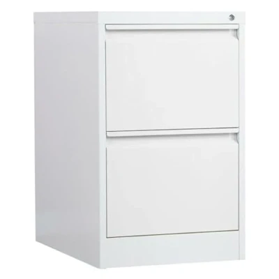 Image of Phoenix FC Series 2 Drawer Filing Cabinet Grey with Key Lock FC1002GGK