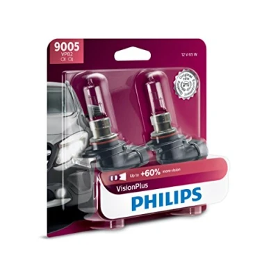 Image of PHILIPS automotive lighting 9005 VisionPlus Upgraded Headlight with up to 60% More Vision, 2 Pack