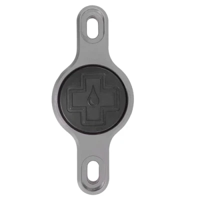 Image of Muc Off Secure Bicycle AirTag Holder, Silver Air Tag Holder for Bike with Security Screws Anti Theft Protection Mount Compatible Apple