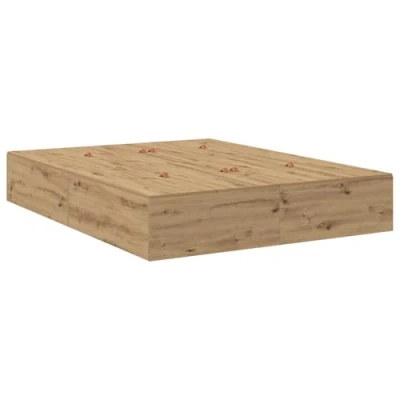 Image of vidaXL Storage Bed Frame Artisan Oak 160x200 cm