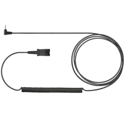 Image of 2.5mm to QD Adapter Cable for Plantronics Quick Disconnect Headsets Coil Cord Compatible with Panasonic VTech AT&amp;T Cisco SPA Uniden RCA Cordless Dect Phones