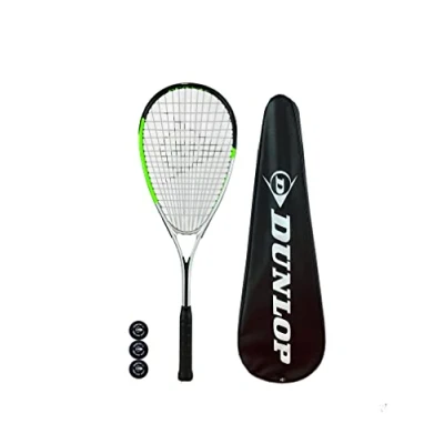 Image of Dunlop Hyper Lite Max Squash Racket, Full Protective Cover &amp; 3 Balls